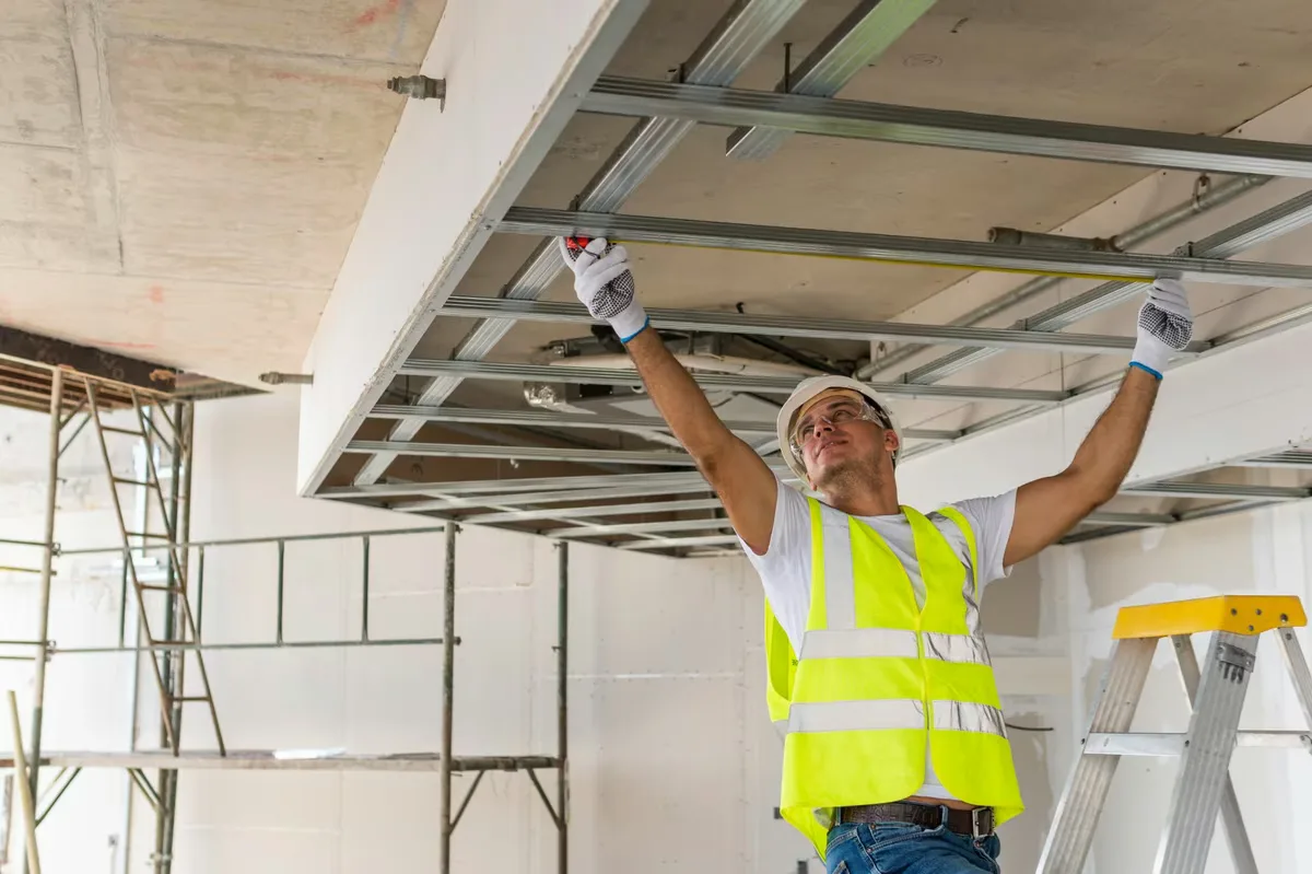 Tradesperson working inside an occupied property